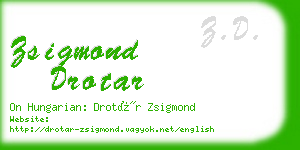 zsigmond drotar business card